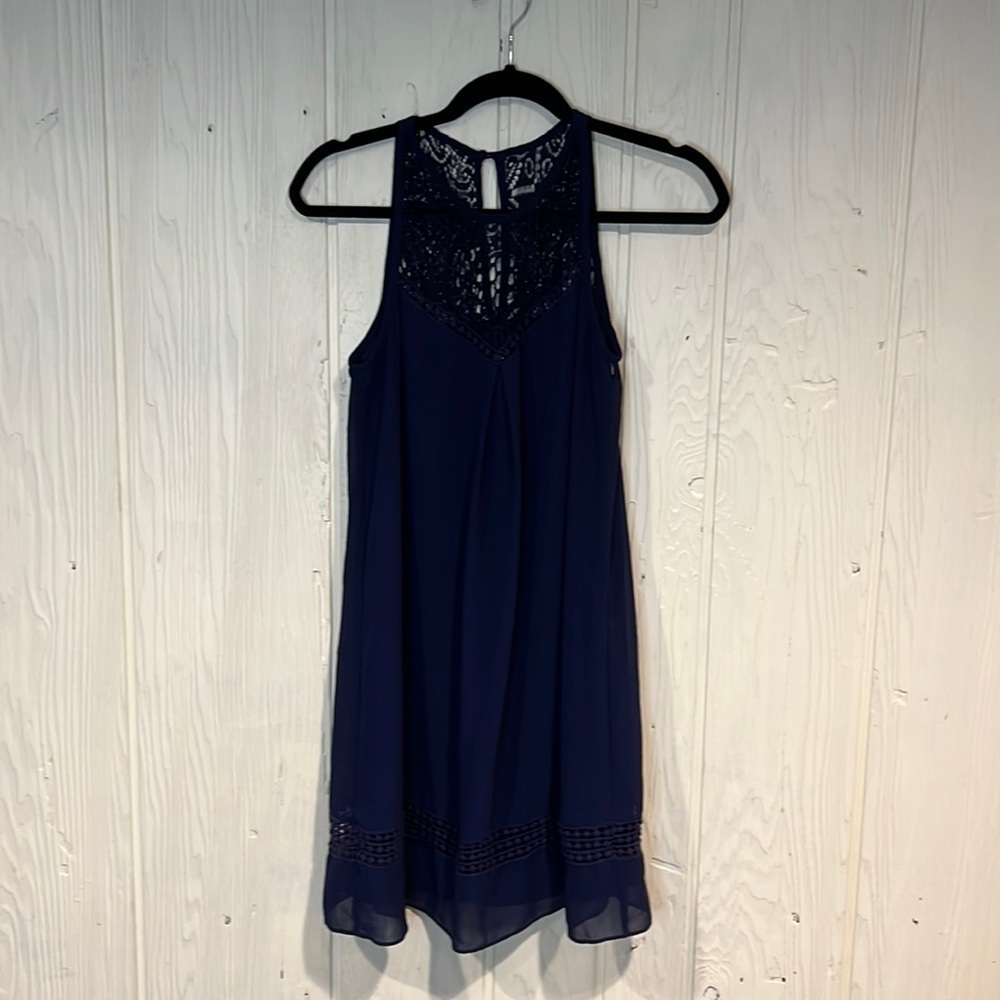 Iz Byer Navy Sleeveless Dress, Size M